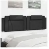 vidaXL Coussin de tête de lit noir 180 cm similicuir