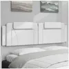 vidaXL Coussin de tête de lit blanc 180 cm similicuir