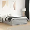 vidaXL Vidaxl Cadre De Lit Avec Led Sans Matelas Sonoma Gris 135x190 Cm