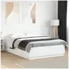 vidaXL Cadre de lit avec lumières LED blanc 150x200 cm