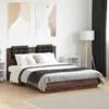 vidaXL Vidaxl Cadre De Lit Avec Led Sans Matelas Chêne Marron 135x190 Cm