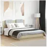 vidaXL Cadre de lit tête de lit et lumières LED chêne sonoma 140x200cm