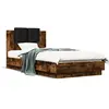 VidaXL Bedframe met hoofdbord bewerkt hout gerookt eiken 75x190 cm3209979