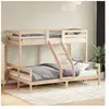 vidaXL Lit superposé 80x200/140x200 cm bois de pin massif