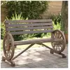 vidaXL Banc de jardin 2 places bois de sapin massif