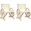 vidaXL Chaises de jardin 2 pcs 58x58x78,5 cm bois de sapin massif