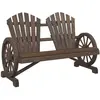 vidaXL Chaise de jardin Adirondack 2 places bois de sapin massif