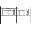 vidaXL Tête de lit métal noir 200 cm