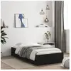 Vidaxl - Cadre de lit avec tiroirs noir 75x190 cm bois d'ingénierie Black