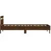 vidaXL Cadre de lit tête de lit et lumières LED chêne marron 100x200cm