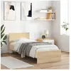 vidaXL Cadre de lit avec tête de lit chêne sonoma 75x190 cm