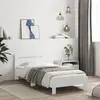 vidaXL Cadre de lit avec tête de lit et lumières LED blanc 100x200 cm