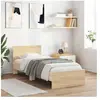 vidaXL Cadre de lit tête de lit chêne sonoma 90x190 cm bois ingénierie