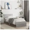 vidaXL Cadre de lit tête de lit sonoma gris 90x190 cm bois ingénierie