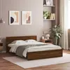 vidaXL Cadre de lit avec tête de lit chêne marron 150x200 cm
