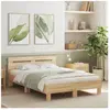 vidaXL Cadre de lit avec tête de lit chêne sonoma 120x190 cm