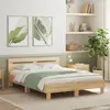 vidaXL Cadre de lit avec tête de lit chêne sonoma 140x200 cm