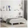 vidaXL Cadre de lit avec tête de lit blanc 140x190cm bois d'ingénierie