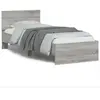 VIDAXL Bedframe met hoofdbord en LED grijs sonoma eikenkleur 75x190 cm838846