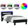 vidaXL Vidaxl Cadre De Lit Sans Matelas Avec Lumières Led Noir 75x190 Cm