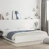 vidaXL Cadre de lit avec tiroirs blanc 200x200 cm bois d'ingénierie