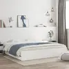 vidaXL Cadre de lit avec tiroirs blanc 180x200 cm bois d'ingénierie