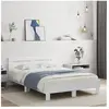 vidaXL Cadre de lit avec tête de lit et LED blanc 120x190 cm
