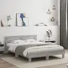 vidaXL Cadre de lit avec tête de lit et LED sonoma gris 150x200 cm