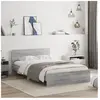 vidaXL Cadre de lit avec tête de lit sonoma gris 120x190 cm
