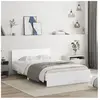 vidaXL Cadre de lit avec tête de lit blanc 135x190 cm
