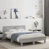 vidaXL Cadre de lit avec tête de lit et LED sonoma gris 120x200 cm