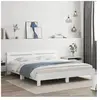 vidaXL Cadre de lit avec tête de lit et LED blanc 180x200 cm