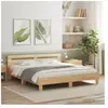 vidaXL Cadre de lit avec tête de lit et LED chêne sonoma 160x200 cm