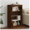 vidaXL Buffet avec lumières LED chêne marron 60,5x37x100 cm