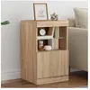 vidaXL Buffet avec lumières LED chêne sonoma 41x37x67 cm