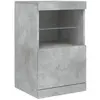 vidaXL Buffet avec lumières LED gris béton 41x37x67 cm