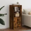 vidaXL Buffet avec lumières LED chêne fumé 41x37x100 cm