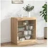 vidaXL Buffet avec lumières LED chêne sonoma 60,5x37x67 cm