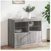 vidaXL Buffet avec lumières LED sonoma gris 81x37x67 cm