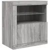 vidaXL Buffet avec lumières LED sonoma gris 60,5x37x67 cm
