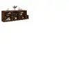 vidaXL Buffet LED - Chêne fumé - 181,5x37x67 cm