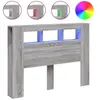 vidaXL Tête de lit à LED sonoma gris 140x18,5x103,5 cm bois ingénierie