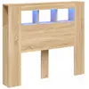 vidaXL Tête de lit à LED chêne sonoma 120x18,5x103,5cm bois ingénierie