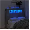 vidaXL Tête de lit à LED gris béton 120x18,5x103,5cm bois d'ingénierie
