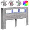 vidaXL Tête de lit à LED sonoma gris 160x18,5x103,5 cm bois ingénierie