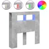 vidaXL Tête de lit à LED gris béton 100x18,5x103,5cm bois d'ingénierie