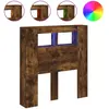 vidaXL Tête de lit à LED chêne fumé 100x18,5x103,5cm bois d'ingénierie