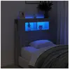 vidaXL Tête de lit à LED sonoma gris 100x18,5x103,5 cm bois ingénierie