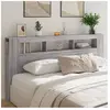 vidaXL Tête de lit à LED sonoma gris 200x18,5x103,5 cm bois ingénierie