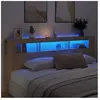 vidaXL Tête de lit à LED chêne sonoma 220x18,5x103,5cm bois ingénierie